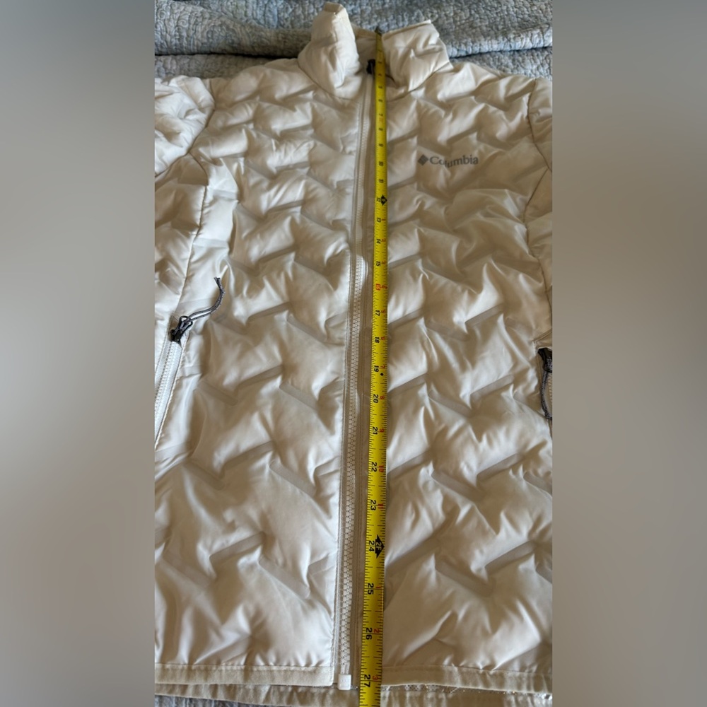 Columbia Golden Grove Quilted Puffer Jacket Women’s Small Cream Zip Lightweight - Picture 12 of 16